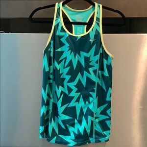 Nike Tank. Green & Yellow. Size S.